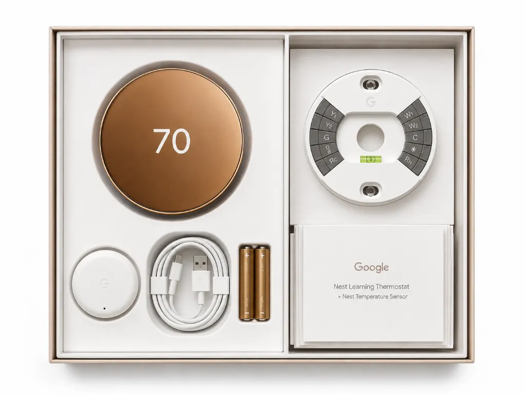 Google Nest Thermostat 4Gen with Sensor (Gold)