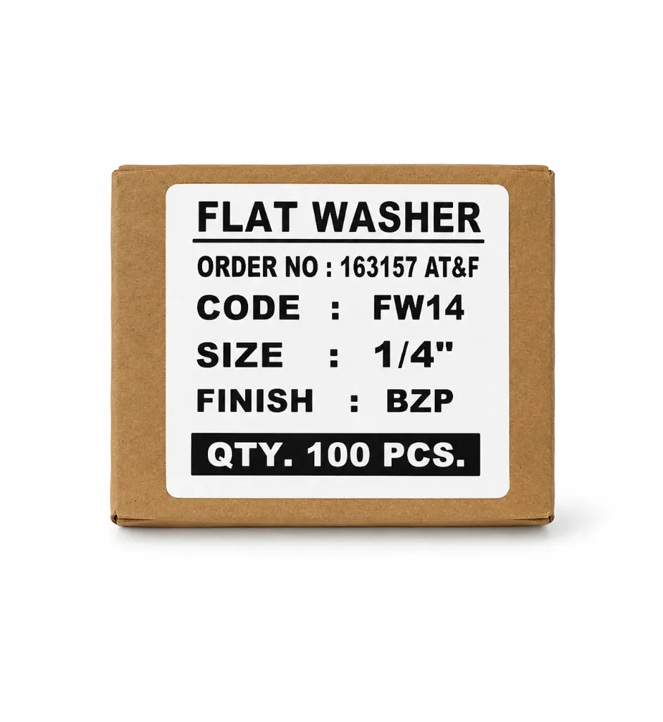 1/4 Flat Washer Zinc