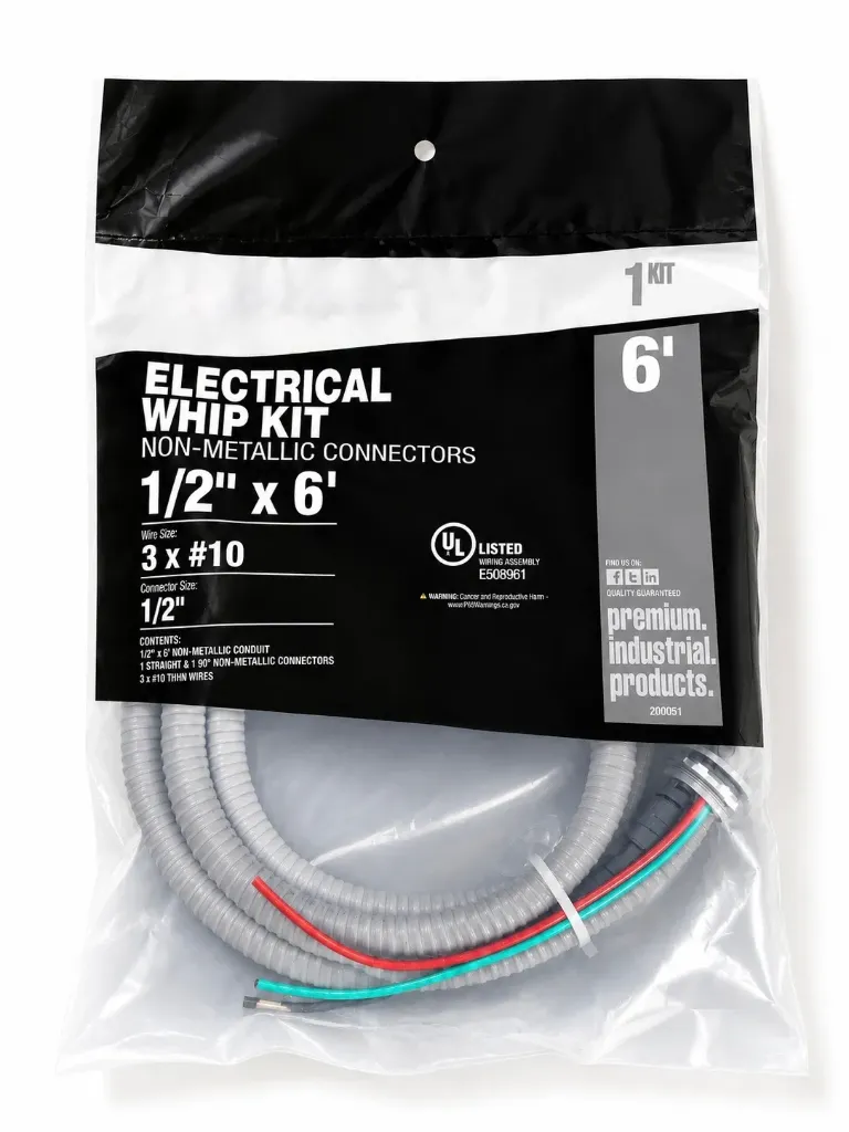 Electrical Non-Metallic Whip 1/2''x6'