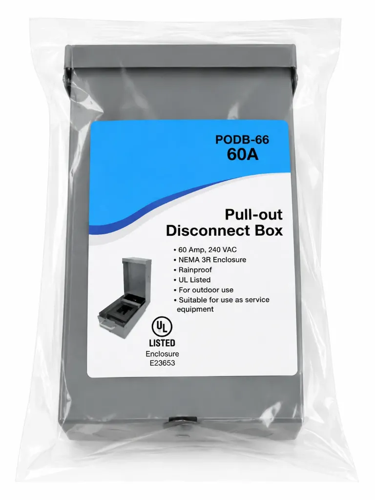 Pull Out Disconnect Box Fusible 60A